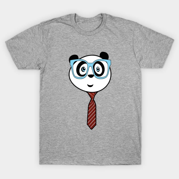 Panda Nerd T-Shirt by adamzworld